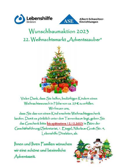 Die Wunschbaumaktion ist zurück!